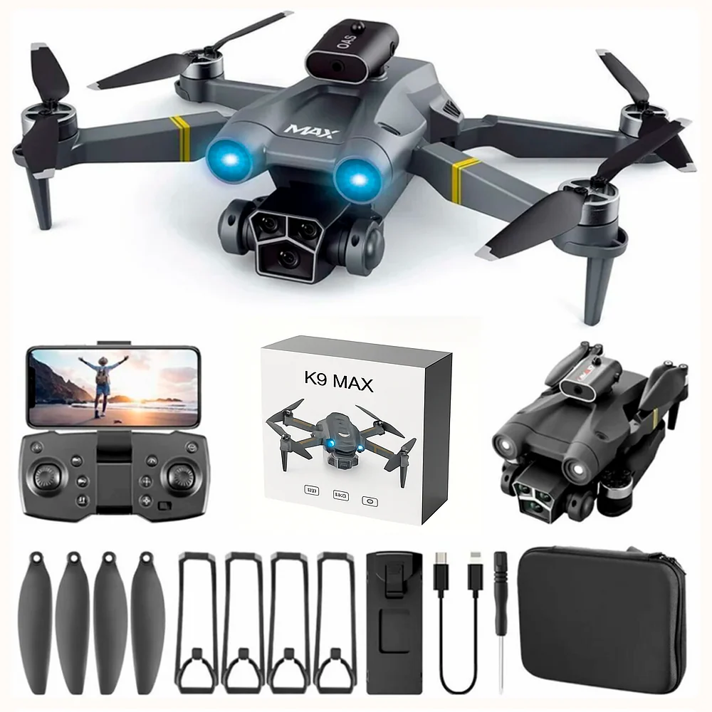 Drone K9 Max GPS Câmera 4K Motores Brushless