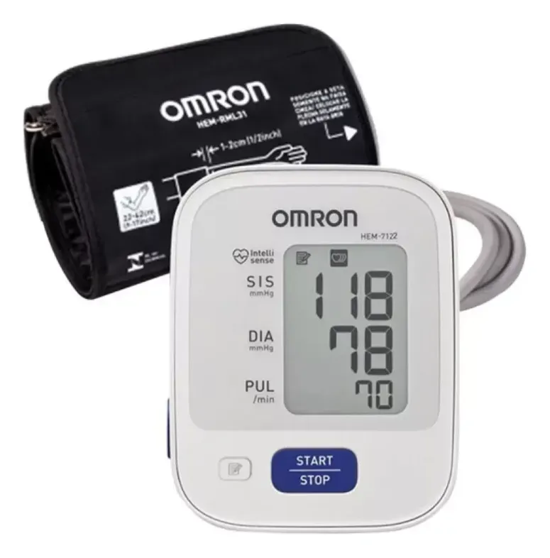 Monitor de Pressão Arterial de Braço Omron Hem-7122