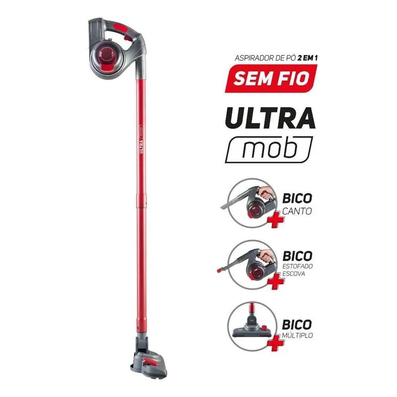 Aspirador de Pó Vertical sem Fio WAP Acqua Mob 3 em 1