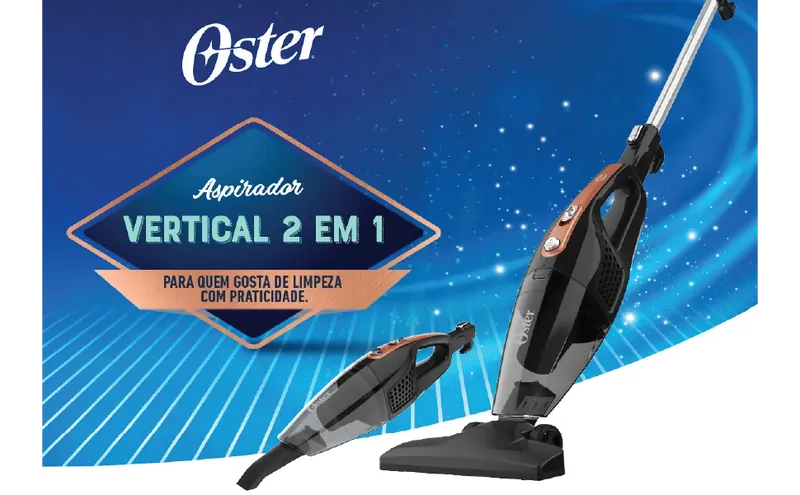 Aspirador de Pó Vertical sem Fio Oster Clean Up (OAP601)