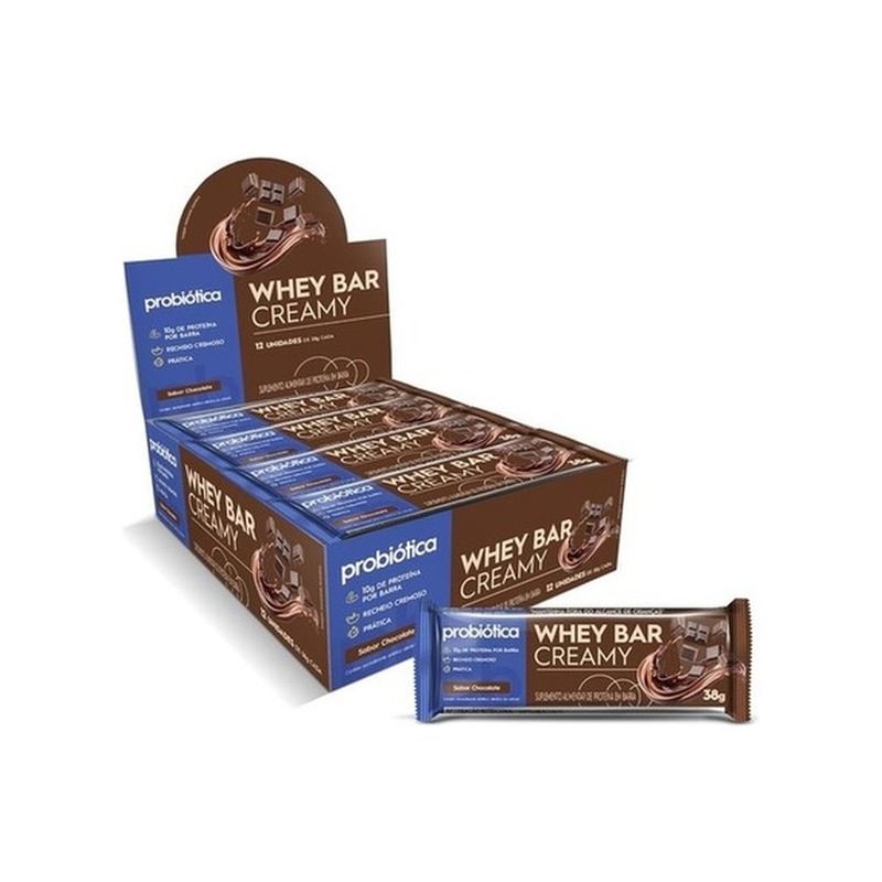 Probiótica Choco Whey Bar Caixa com 12 Unidades