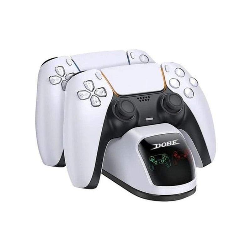 Estação de Carga Dupla Dobe para Controles PS5 com LED RGB