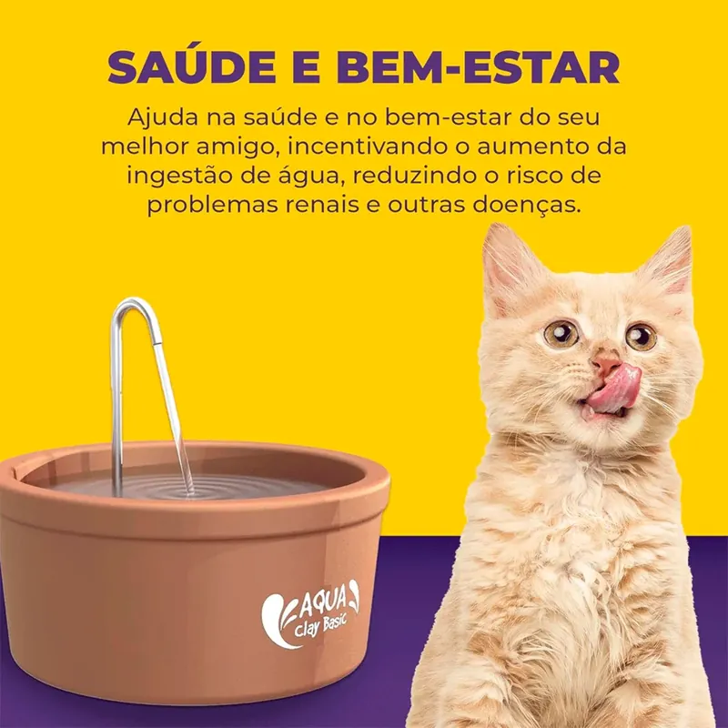Bebedouro Fonte Automática Amicus Pet 2,5L com LED