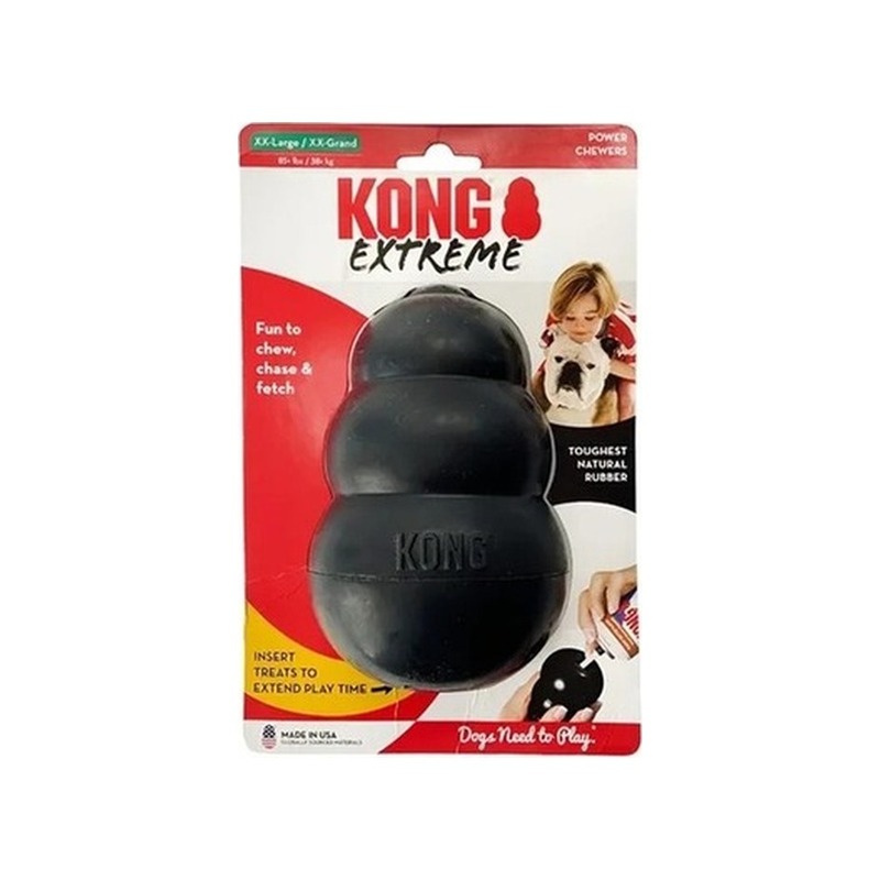 Brinquedo Recheável KONG Extreme Preto para Mordida Pesada