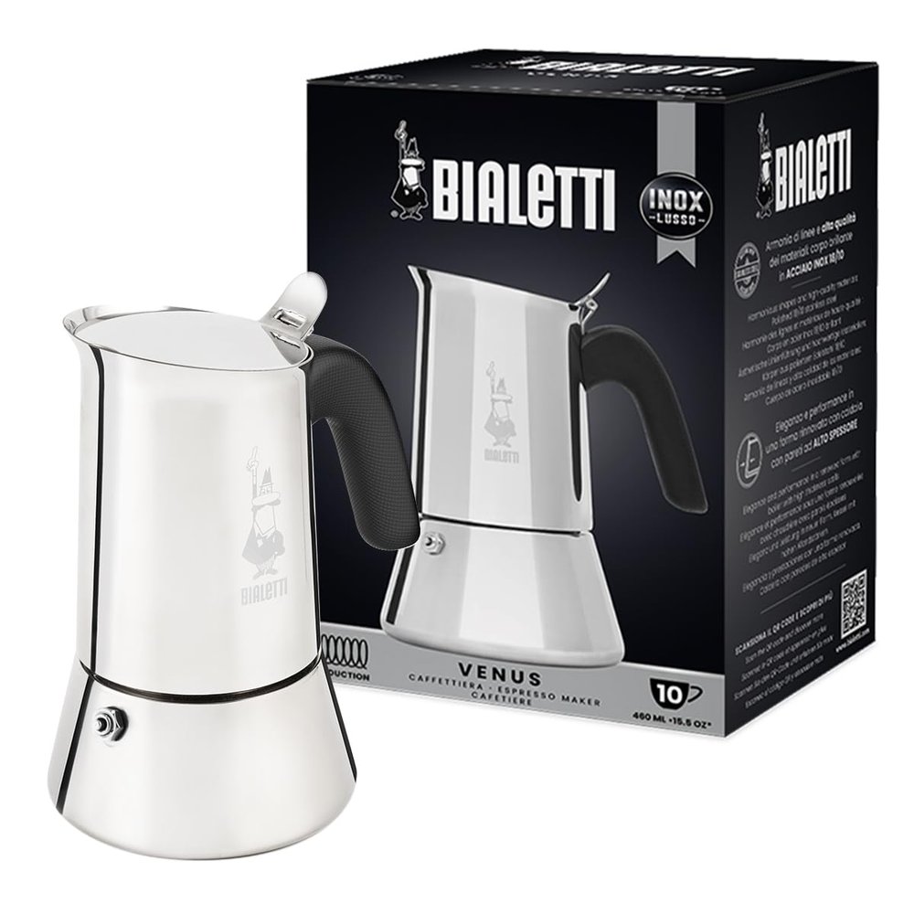 Cafeteira Italiana Bialetti Venus Inox 6 Xícaras para Indução