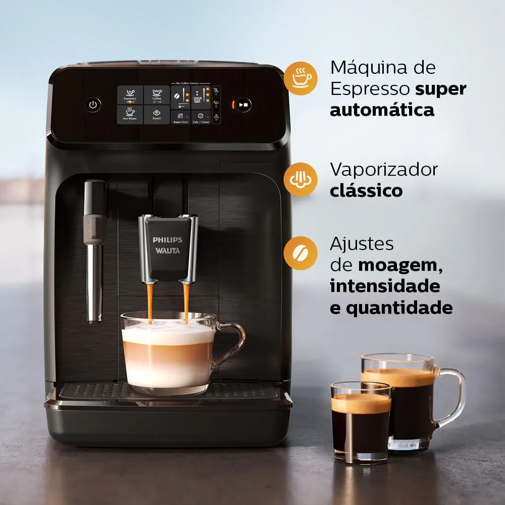 Cafeteira Expresso Superautomática Philips Walita Série 1200 com Moedor Cerâmico