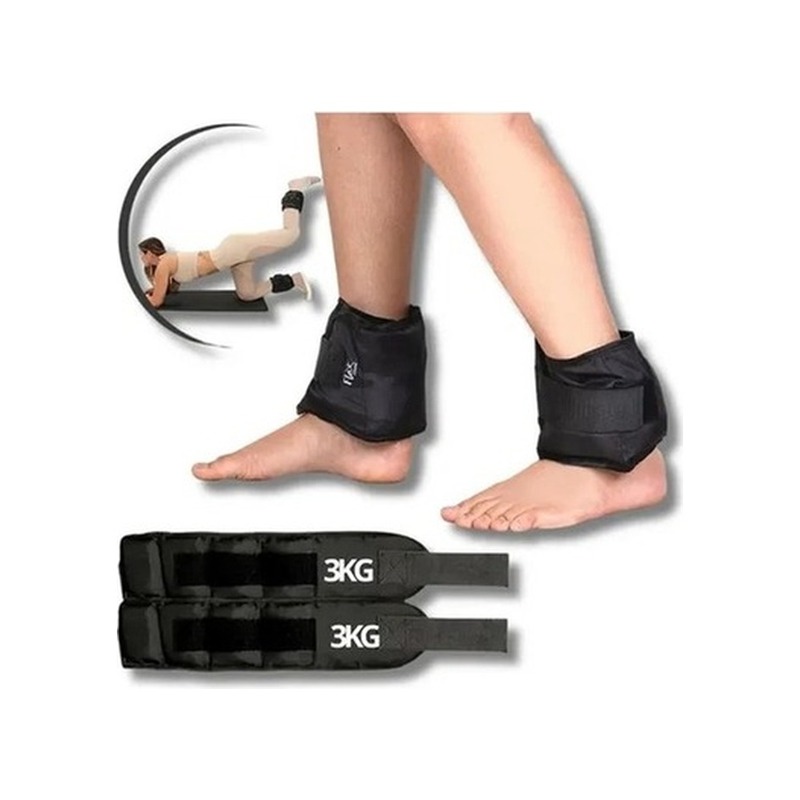 Kit Caneleiras Tornozeleiras de Peso 3kg Yangfit (Par)