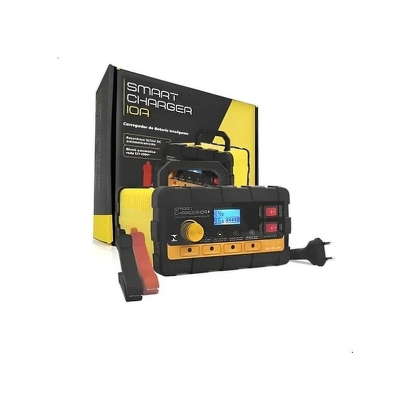 Carregador e Flutuador de Bateria Tech One 12V 10A Bivolt