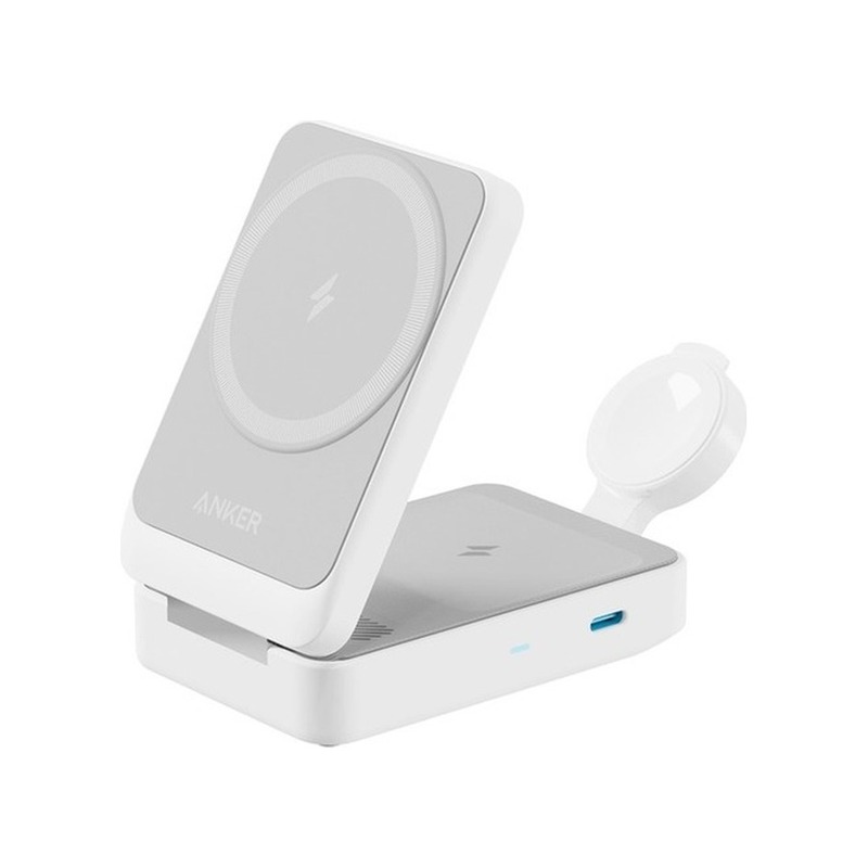 Carregador por Indução Anker MagGo 3 em 1 Qi2 15W Dobrável