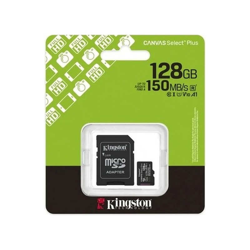 Cartão MicroSD Kingston Canvas Select Plus 128GB UHS-I U1 A1
