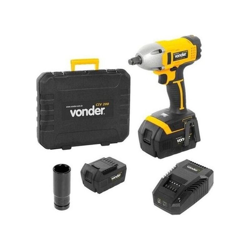 Chave de Impacto a Bateria Vonder CIV 200 20V com Maleta