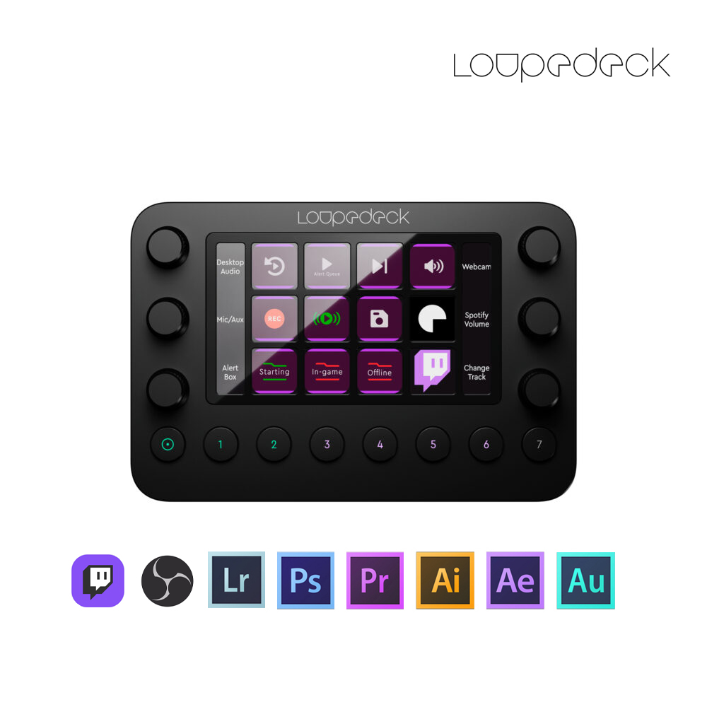 Mesa Controladora Loupedeck Live S com Knobs Analógicos