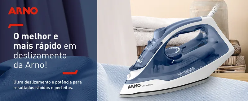 Ferro a Vapor Arno Ultragliss Easy Glide Base Cerâmica