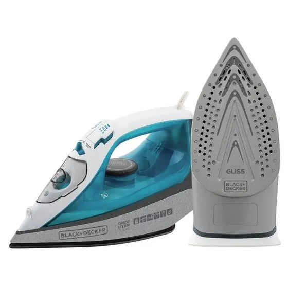 Ferro a Vapor Black+Decker FX3060 Base Cerâmica Autolimpante