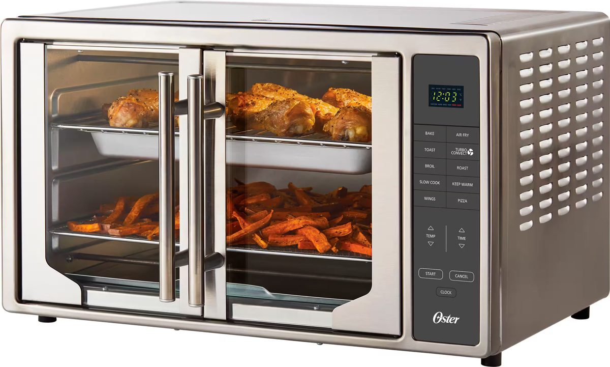 Forno e Fritadeira Airfryer Oster French Door 22 Litros Inox