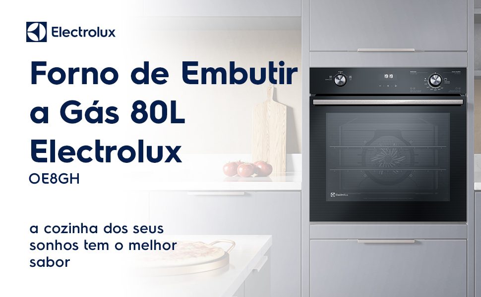 Forno de Embutir Elétrico Electrolux 80 Litros Efficient OE8GH