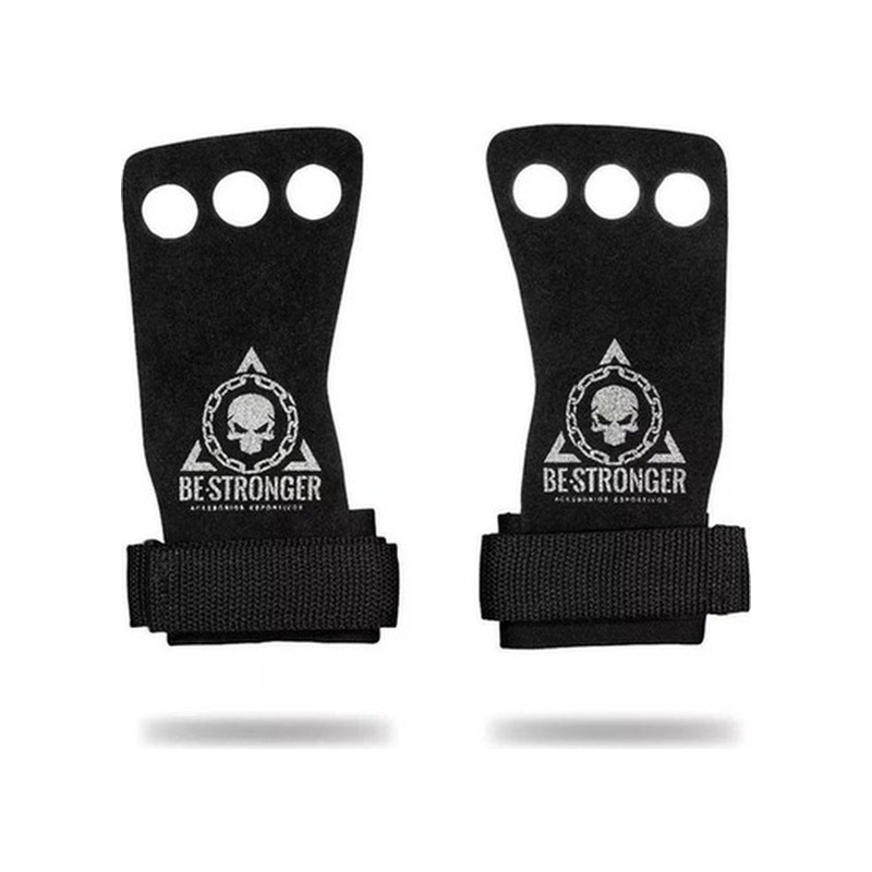 Hand Grip Be STRONGER Couro Legítimo 3 Furos