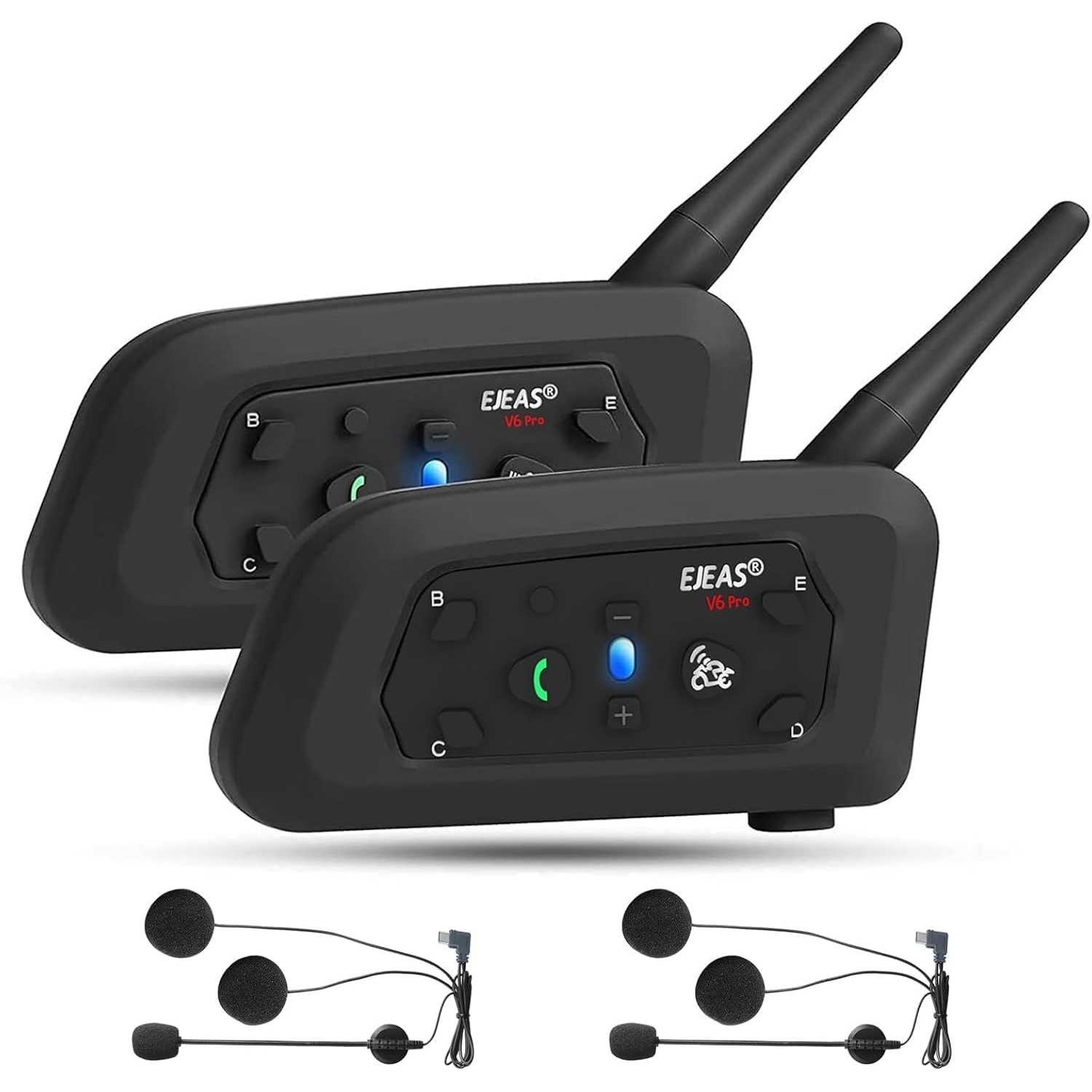 Intercomunicador de Capacete Bluetooth EJEAS V6 Pro 1200m