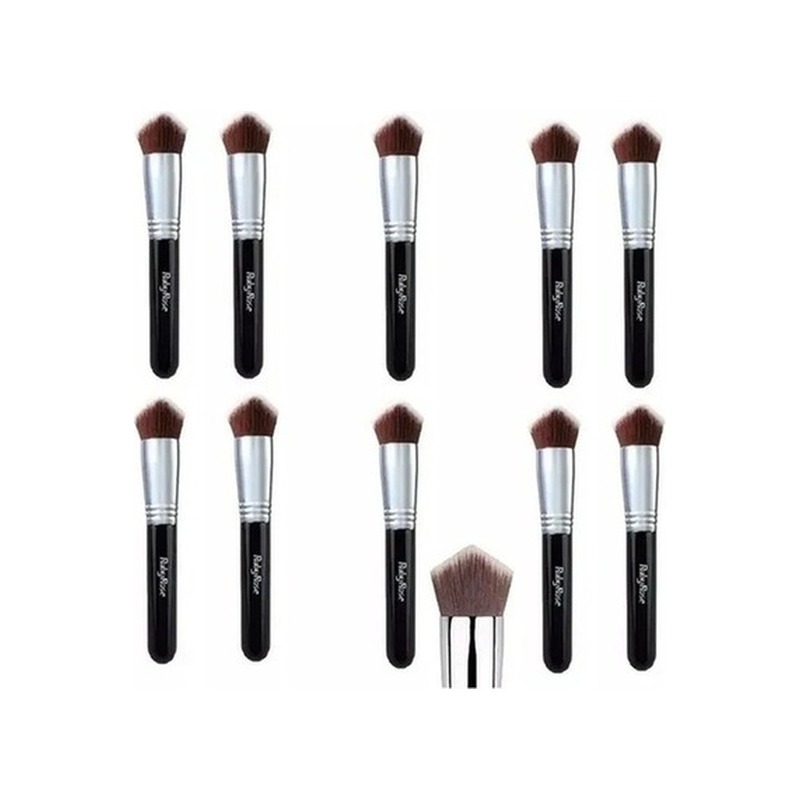 Kit de Pincéis Kabuki para Rosto Ruby Rose Precision (5 Peças)