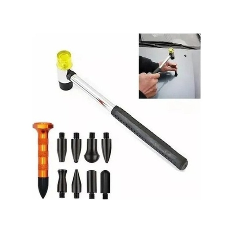 Kit Martelo de Borracha/Nylon com Pinos Niveladores (Tap Down) 9 Peças