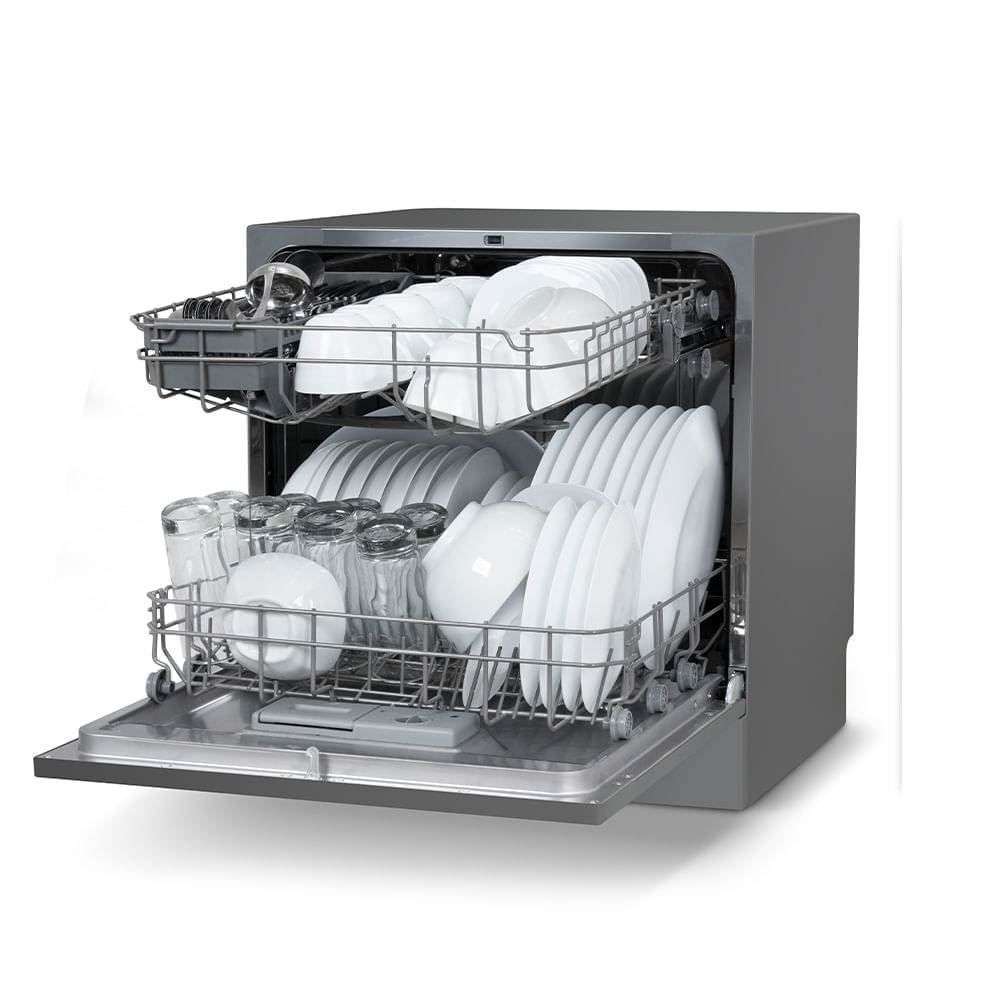 Lava-Louças Midea 8 Serviços de Bancada Cinza DWA08S