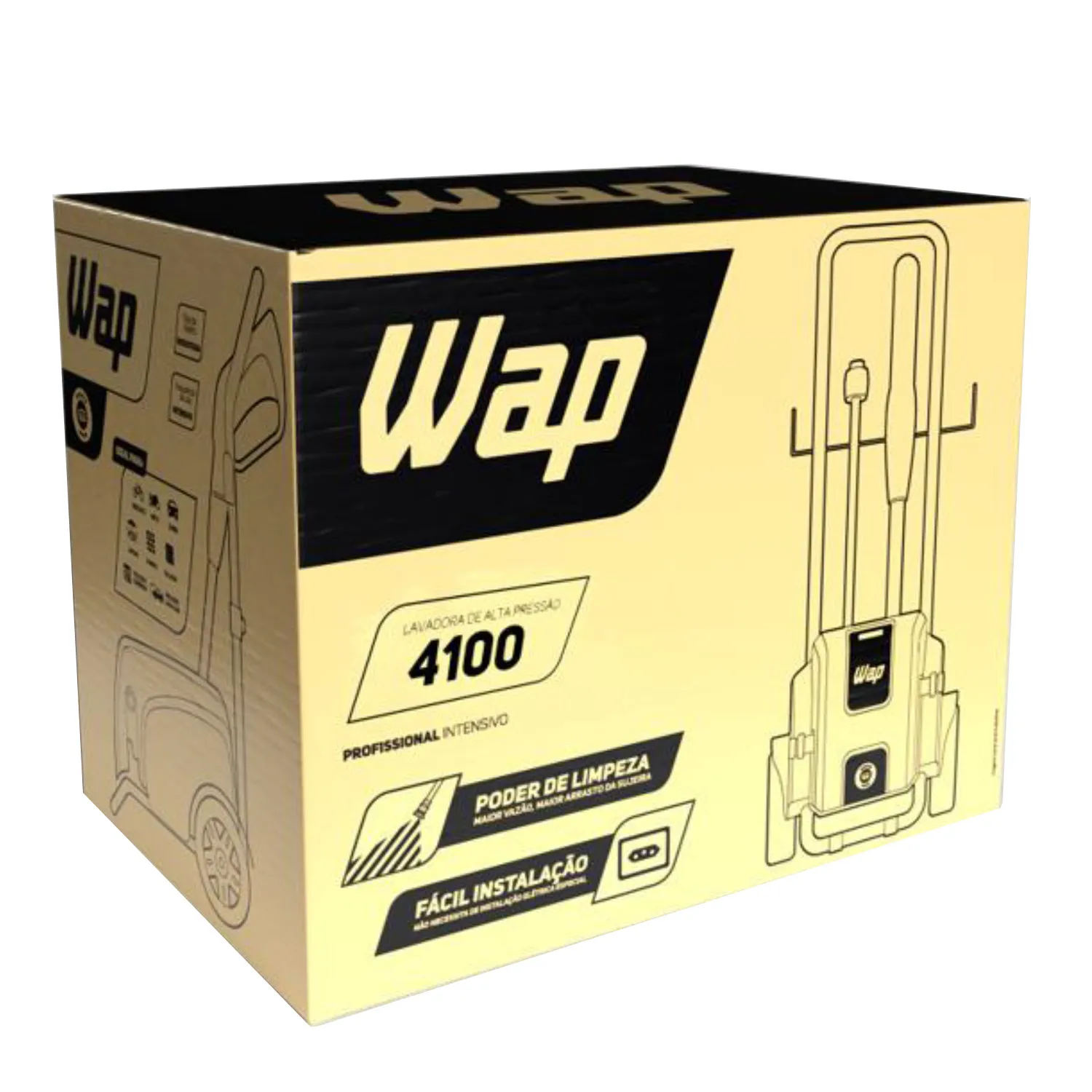 Lavadora de Alta Pressão Profissional WAP 4100 Turbo Motor Indução