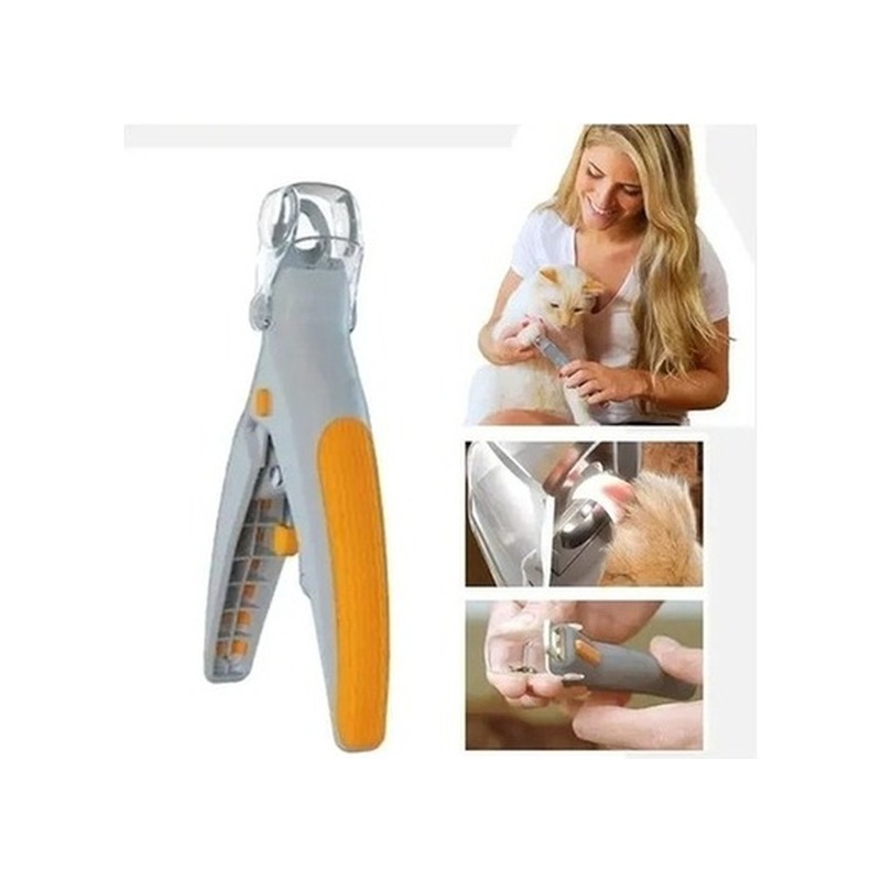 Cortador de Unha Pet Profissional com Luz LED Iluminadora e Lupa