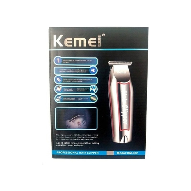 Máquina de Acabamento Profissional Kemei KM-032 T-Blade