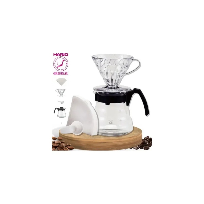 Kit Cafeteira Hario V60 Drip Station Completa com Suporte e Jarra de Vidro