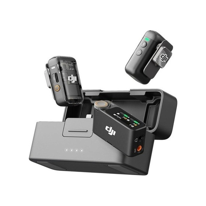 Microfone Sem Fio DJI Mic 2 com Gravação Interna 32-Bit Float