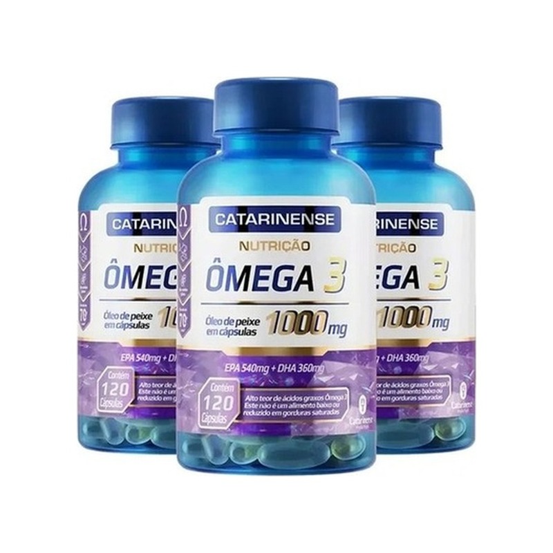 Ômega 3 100% Puro Concentrado Growth Supplements (120 Cápsulas)