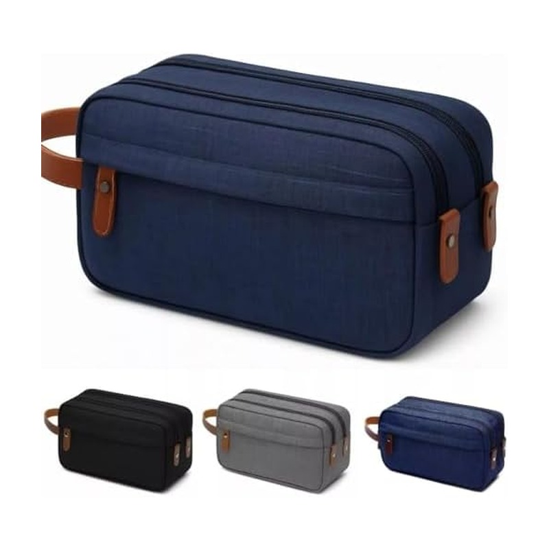 Nécessaire Masculina Resistente com Compartimentos Duplos e Alça