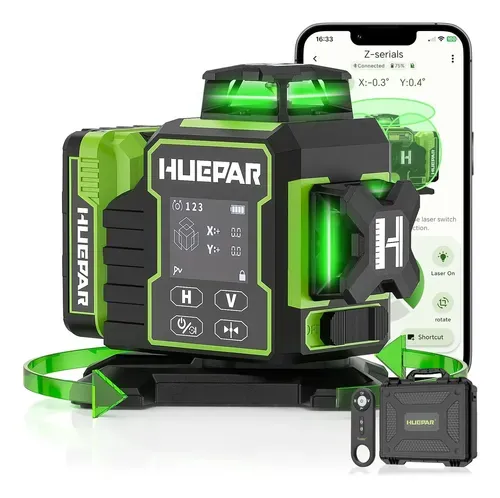 Nível a Laser Autonivelante 360 3D 12 Linhas Huepar / Genérico Premium