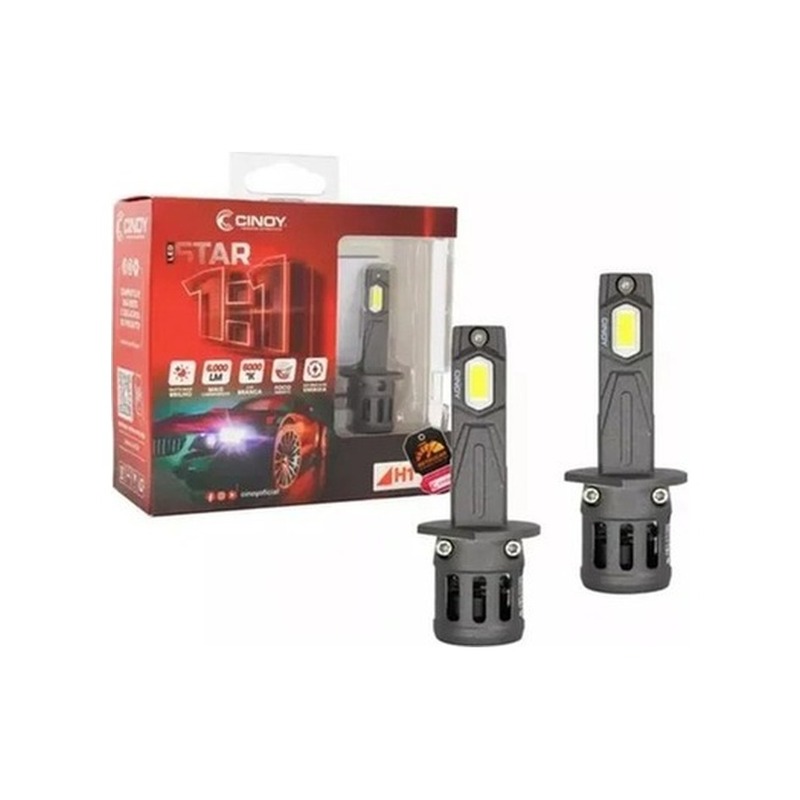 Par de Lâmpadas Ultra LED Cinoy Super Branca 6000K