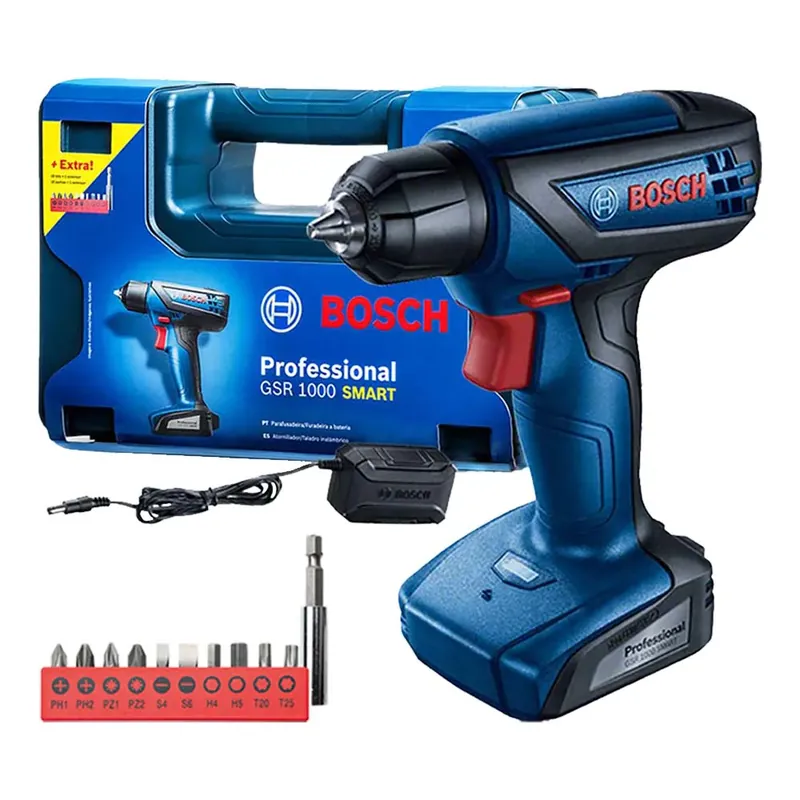 Parafusadeira Furadeira A Bateria 12v GSR 1000 Smart Bosch