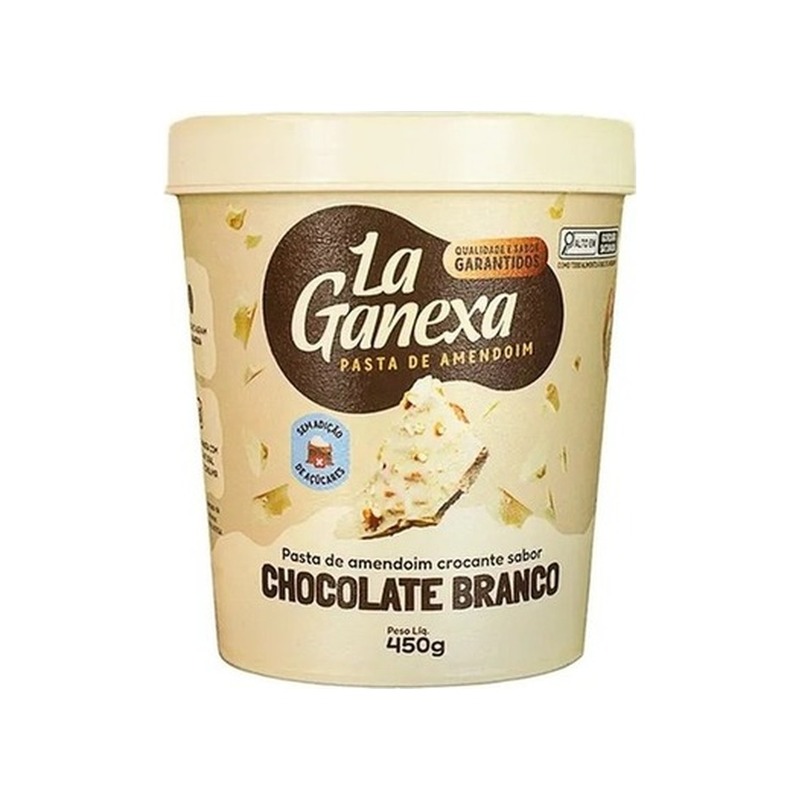 La Ganache Pasta de Amendoim Chocolate Branco 1kg
