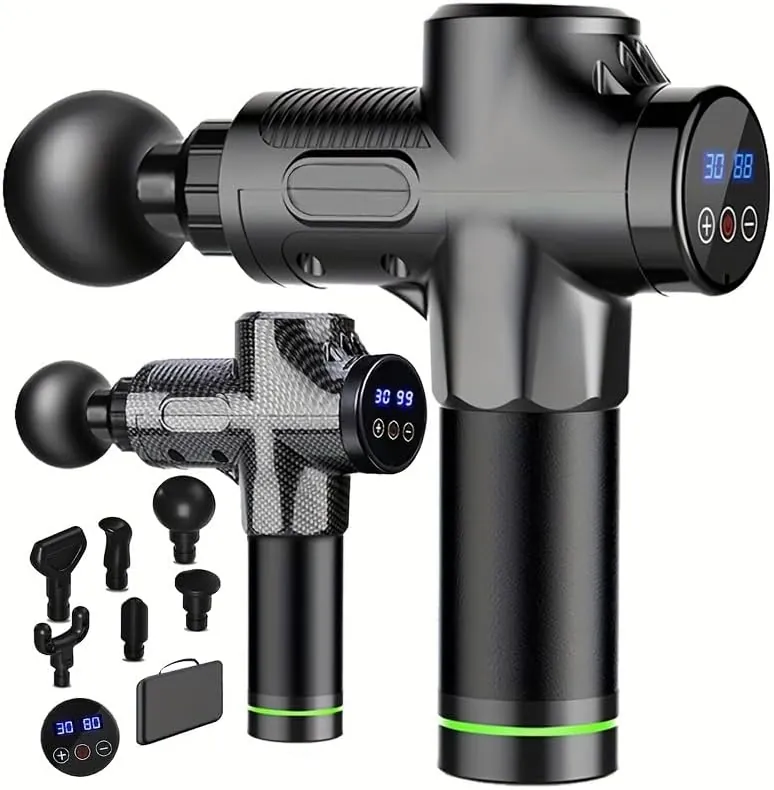 Pistola Massageadora Muscular Profissional Touch LCD 30 Velocidades