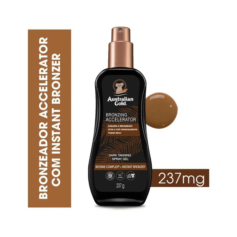 Acelerador de Bronzeado Australian Gold Dark Tanning com Bronzer Instantâneo