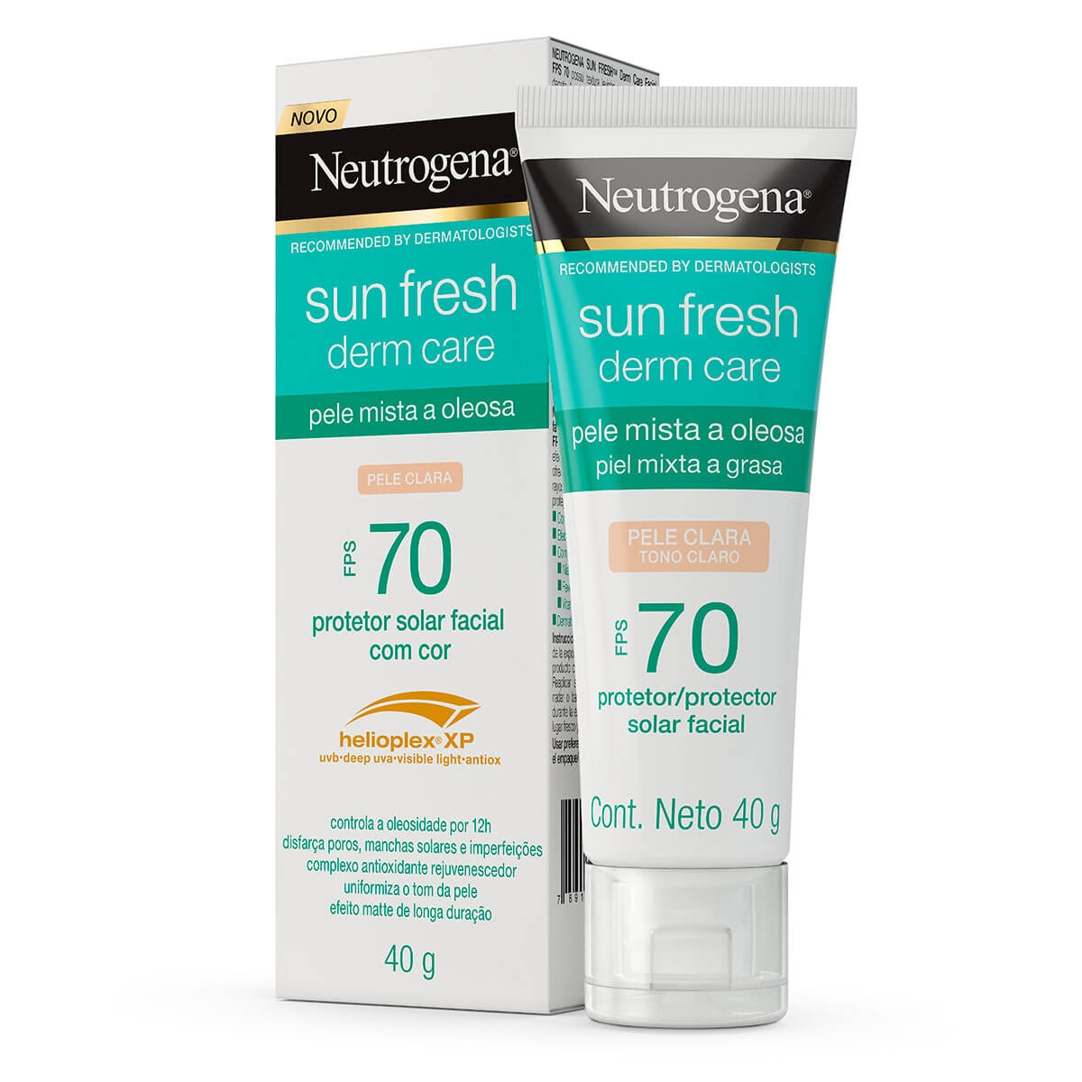 Protetor Solar Facial Neutrogena Sun Fresh Derm Care FPS 70 (40g)