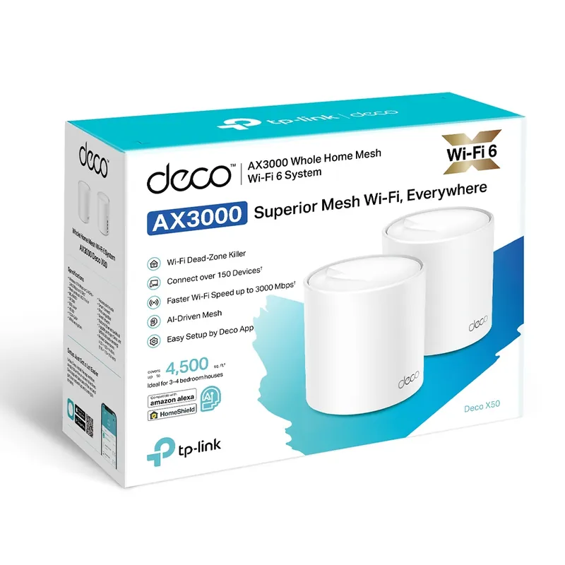 TP-Link Deco X50 Wi-Fi 6 Mesh (Kit com 2 unidades)
