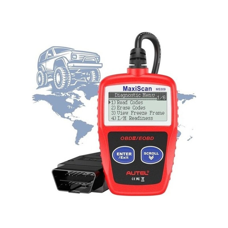 Scanner Diagnóstico Automotivo Autel MaxiScan MS309 com Tela LCD