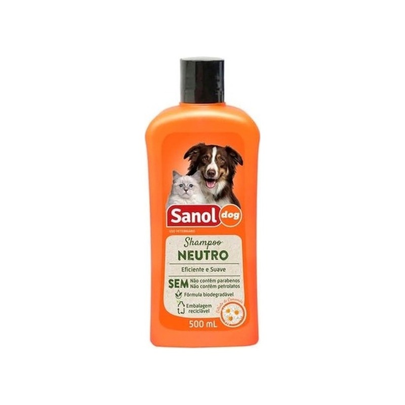 Shampoo Neutro para Cães e Gatos Sanol Dog 500ml