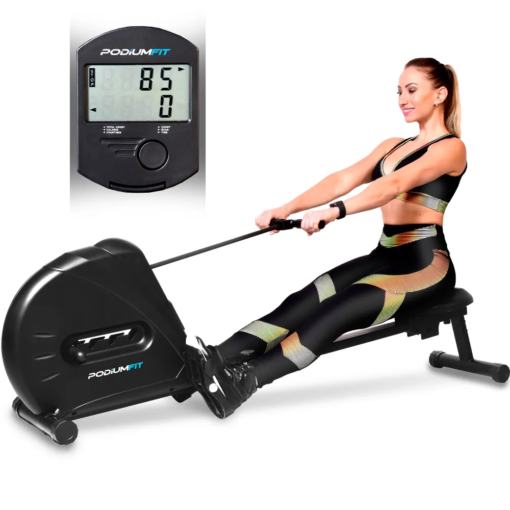 Simulador de Remo Seco Magnético Dobrável Silencioso Podiumfit RM200