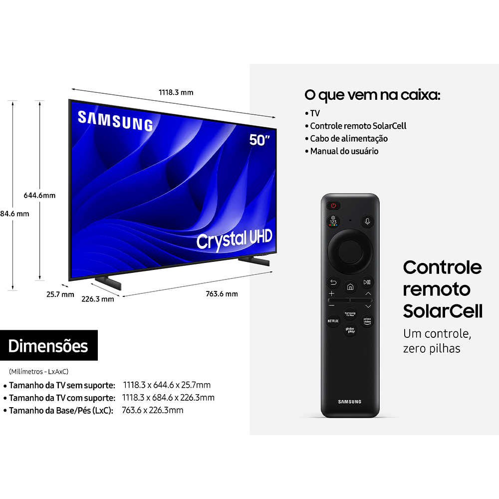 Samsung Smart TV 50" Crystal UHD 4K DU8000