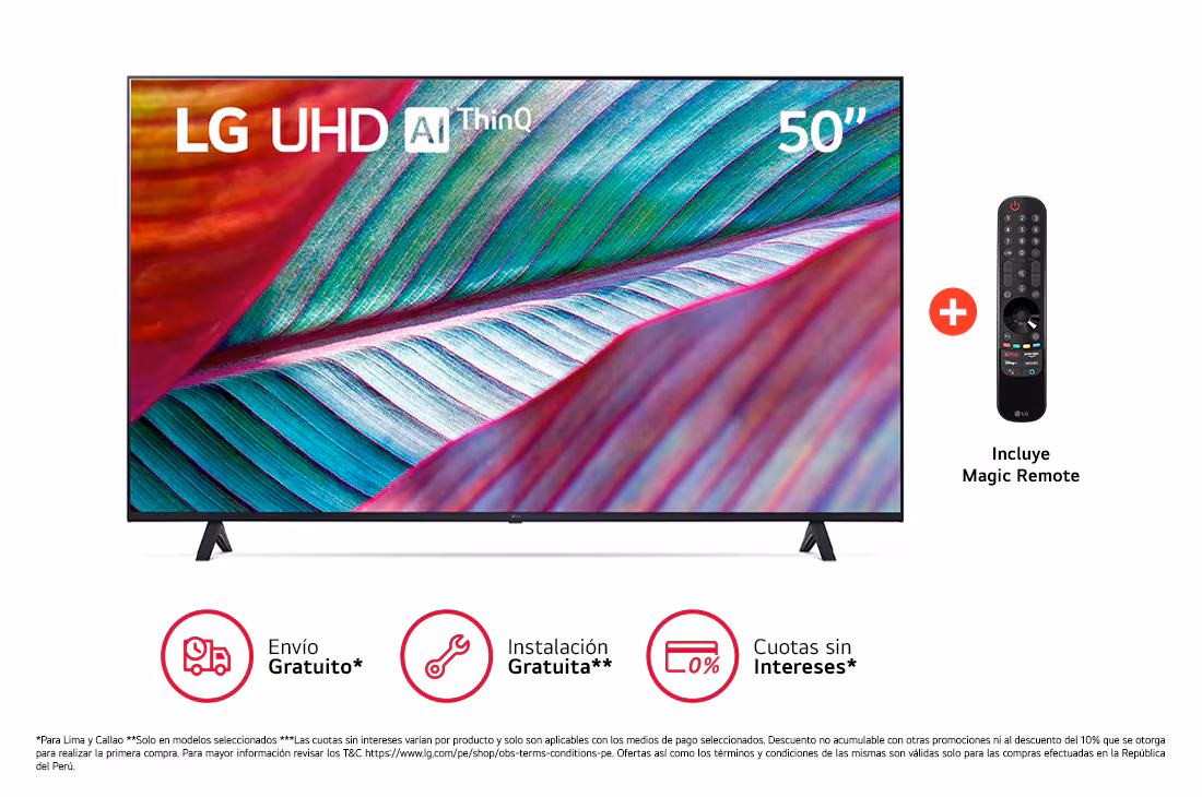LG Smart TV 50" 4K UR8750 webOS