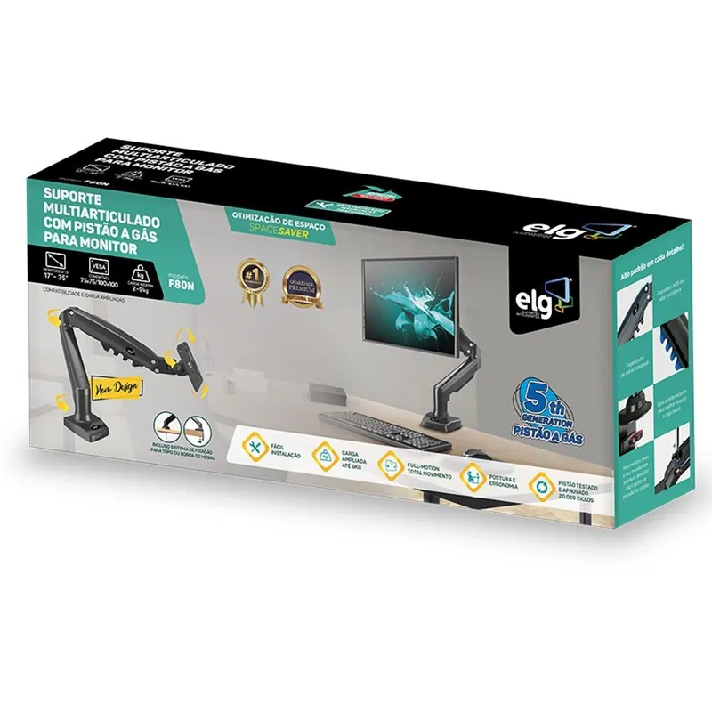 Suporte Articulado de Mesa a Gás ELG F80N
