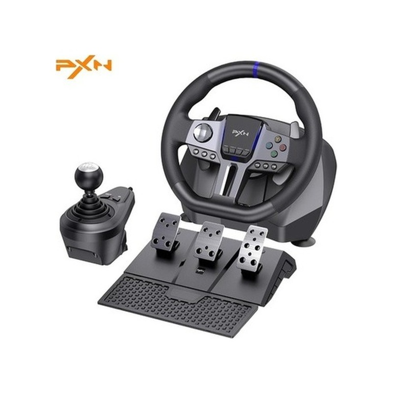 Kit Simulador PXN V9 Volante + 3 Pedais + Câmbio Manual em H