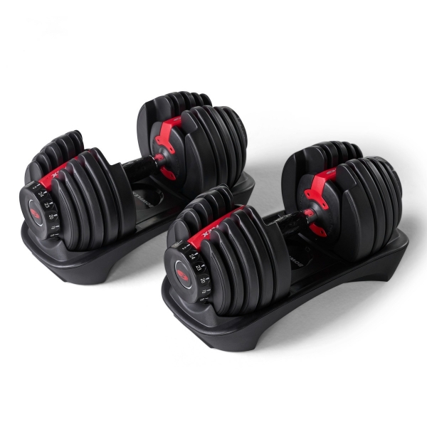Par de Halteres Ajustáveis com Seletor Rápido de Peso 2.5kg a 24kg Tipo Bowflex
